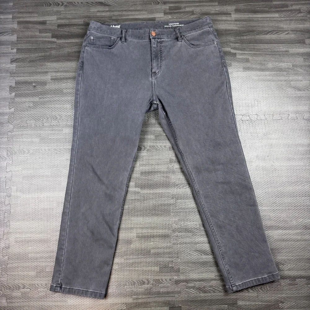 Mugsy Jeans Mens 38x30 Black Heaters Thermo Denim Relaxed Fit Stretch FLX6M-TW